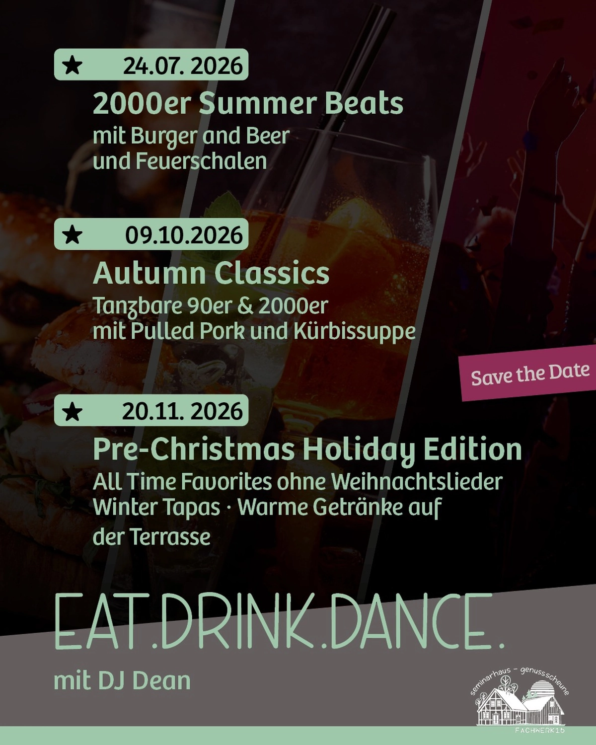 Fachwerk16, Seminarhaus, weiße Möbel Tisch und Hocker